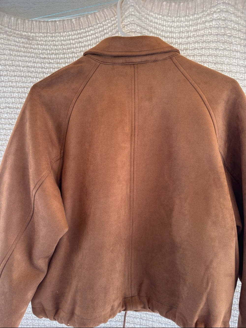 Universal Thread Brown Suede Bomber Jacket - Picture 7 of 7